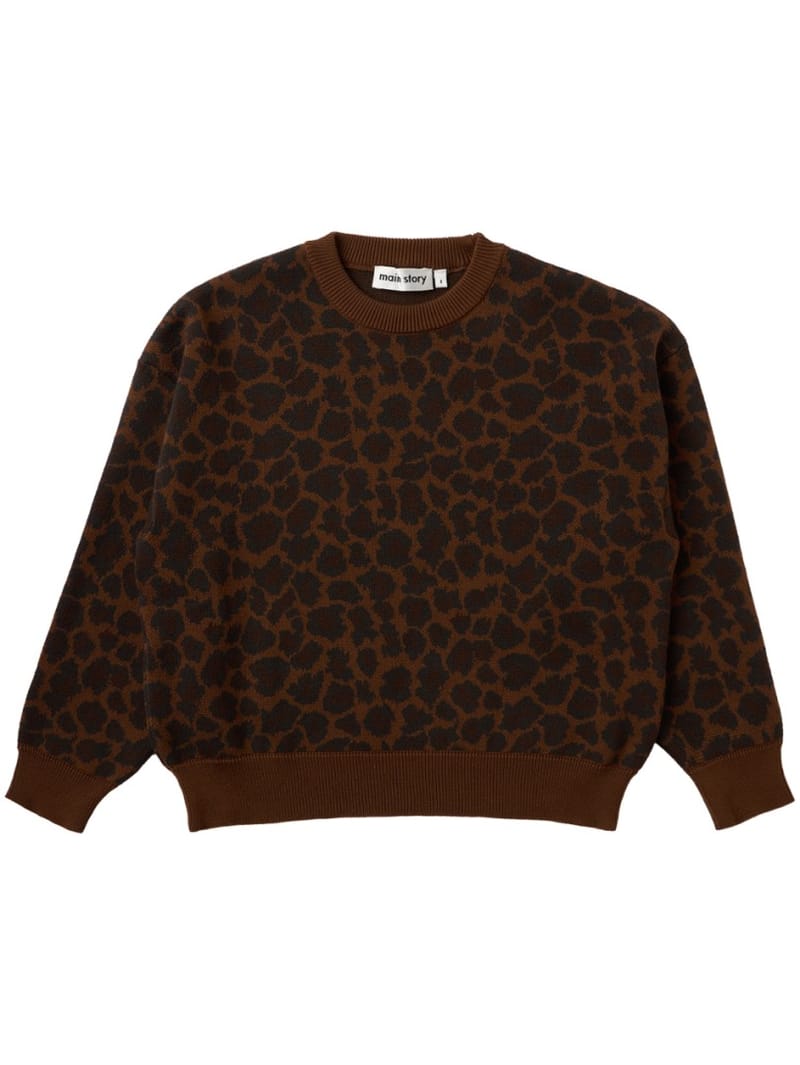 Main Story: Leopard jacquard organic cotton sweater