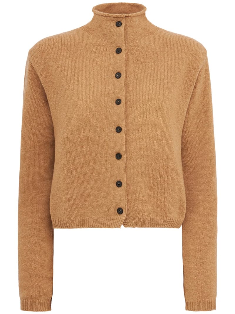 Khaite: Cropped wool and cashmere cardigan