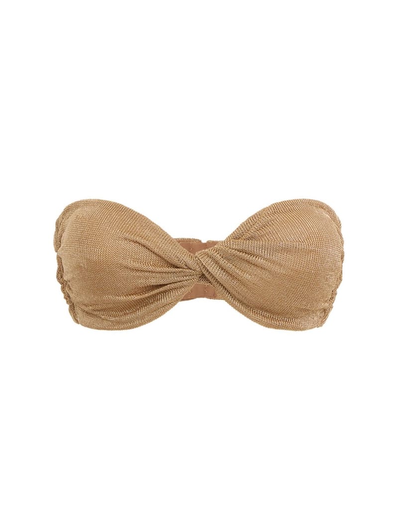 Giuseppe Di Morabito: Metallic mesh bandeau bra top