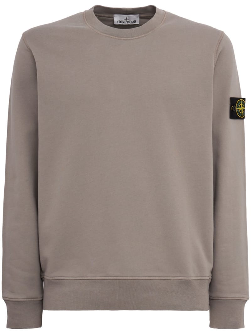 Stone Island: Cotton crewneck sweatshirt with badge
