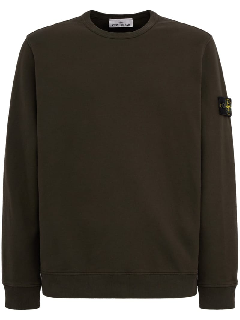 Stone Island: Cotton crewneck sweatshirt with badge
