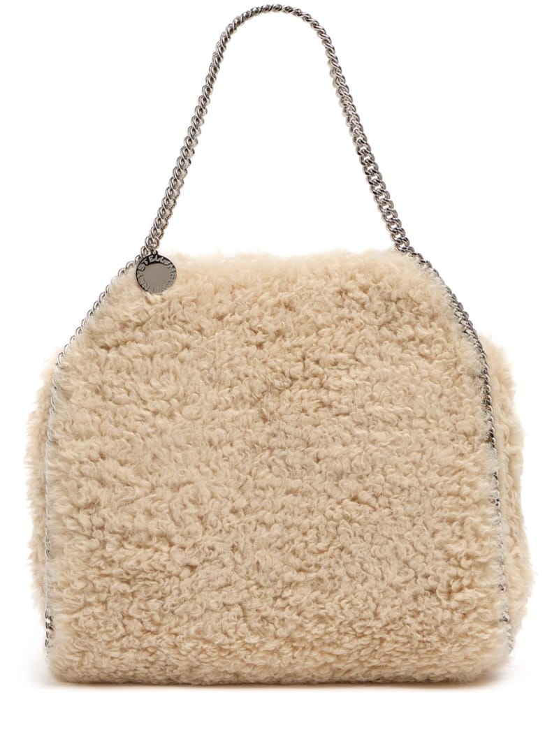 Stella McCartney: Borsa shopping Falabella effetto shearling
