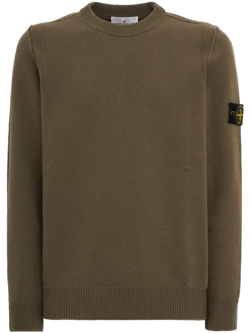 Stone Island: Cotton crewneck sweater with raised seams