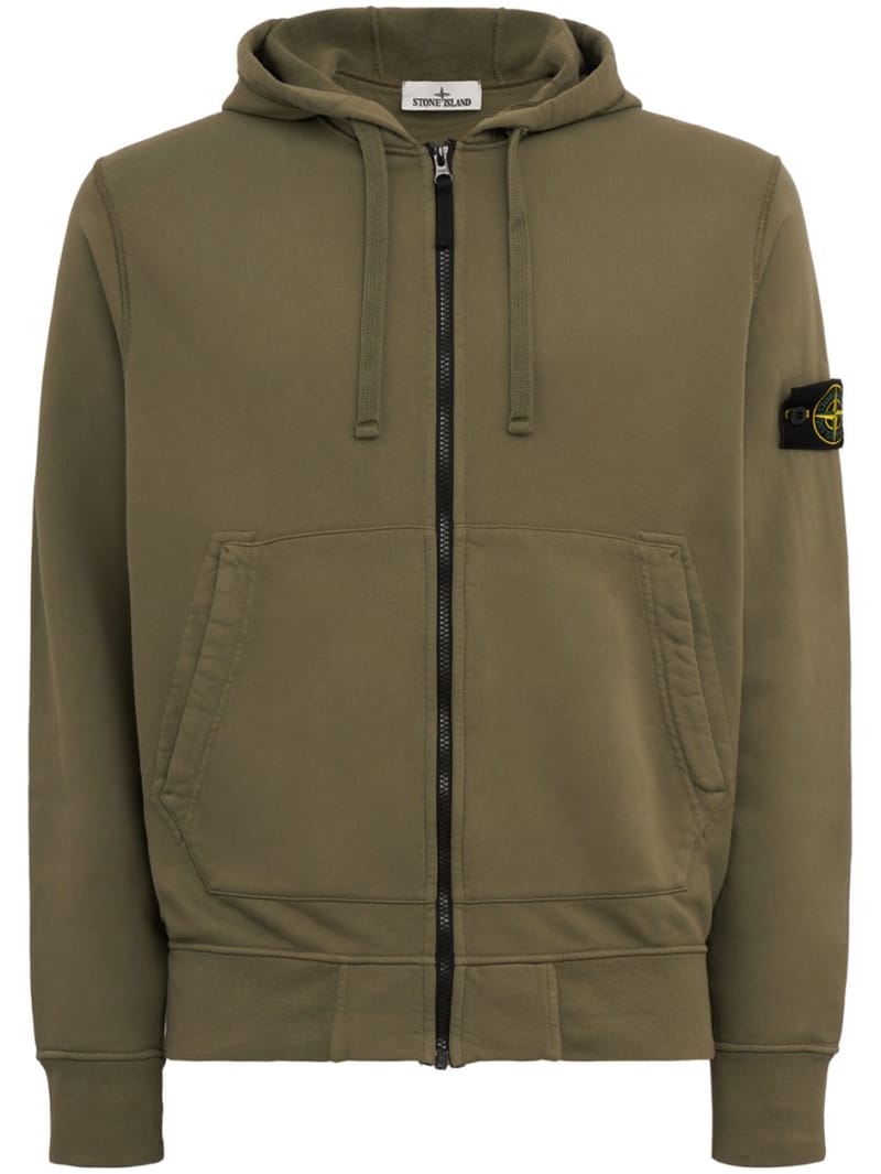 Stone Island: Zip-up hooded sweatshirt
