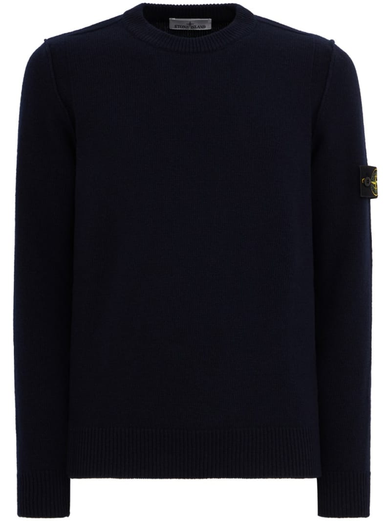 Stone Island: Cotton crewneck sweater with raised seams