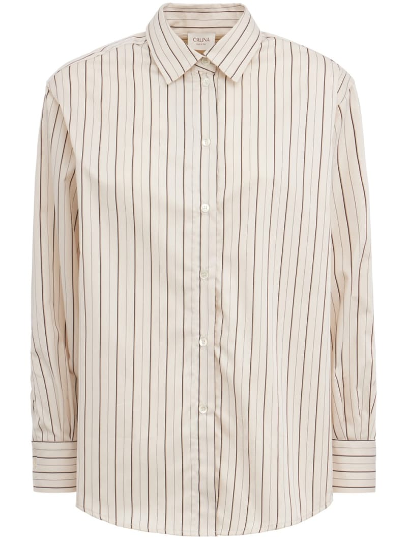 CRUNA: Oversized striped longline shirt