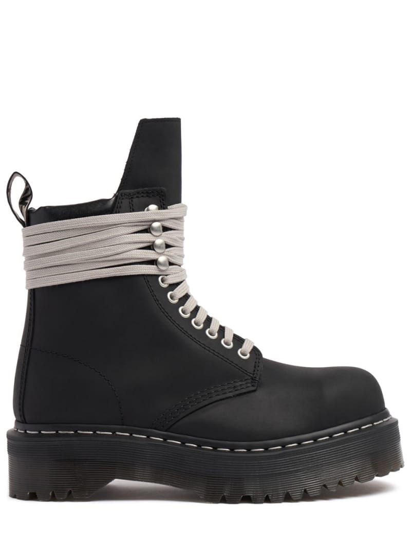 DR.MARTENS X RICK OWENS: Leather Quad sole boots