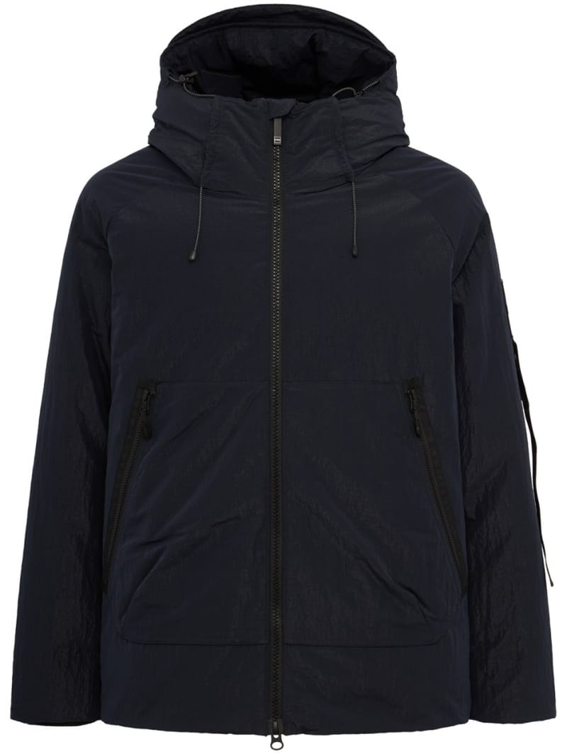OUTHERE: Root hooded nylon down jacket