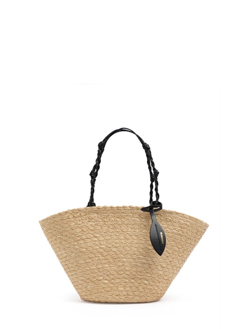 Jil Sander: Raffia-effect Tangle tote bag