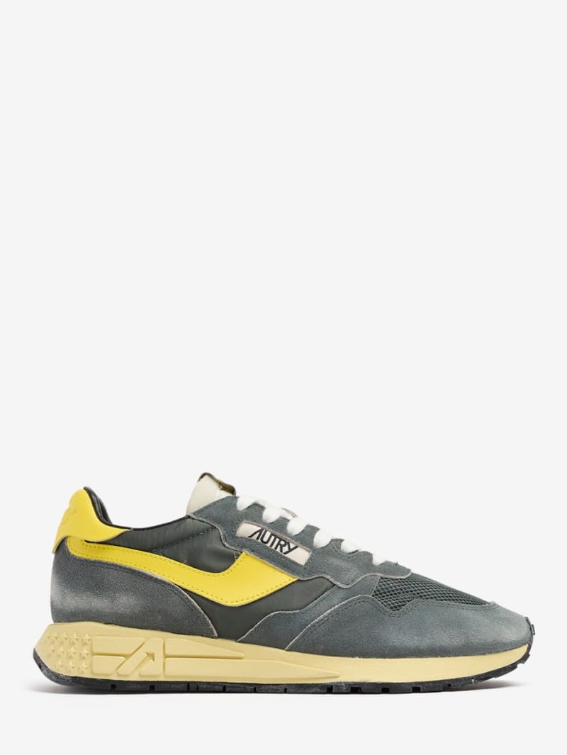 Autry: Reelwind Low nylon and leather sneakers