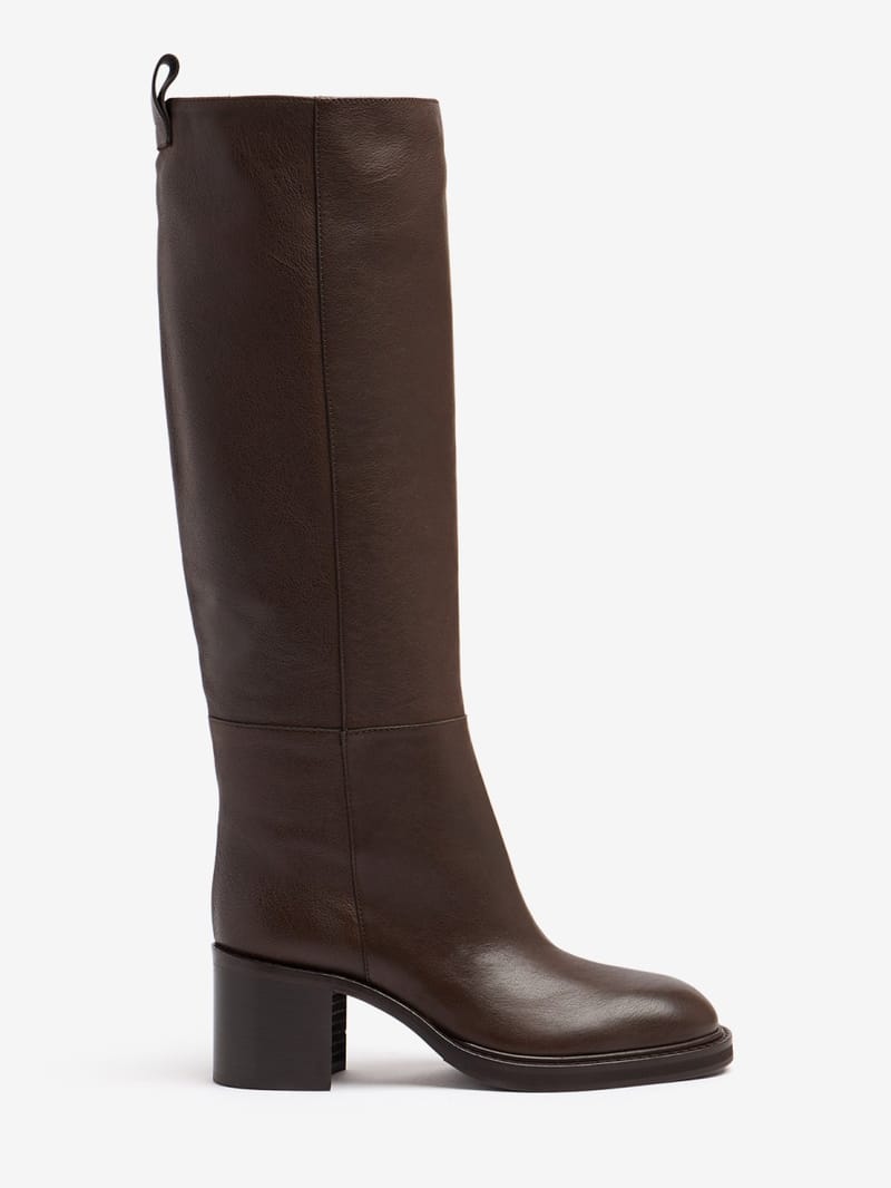 FABI: Botas altas de napa con tacón