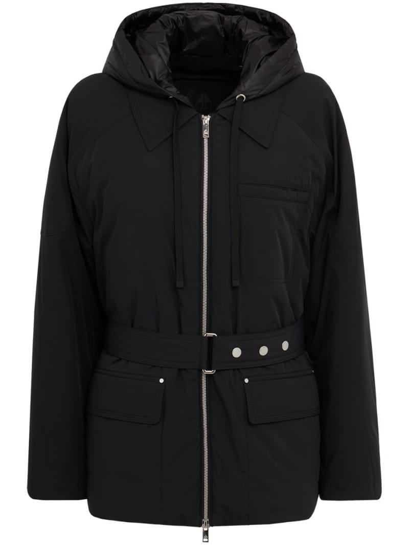 Moose Knuckles: Belted nylon down jacket