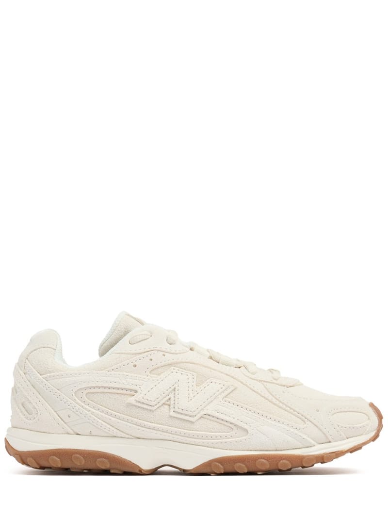 New Balance: Calfskin running sneakers with perforations