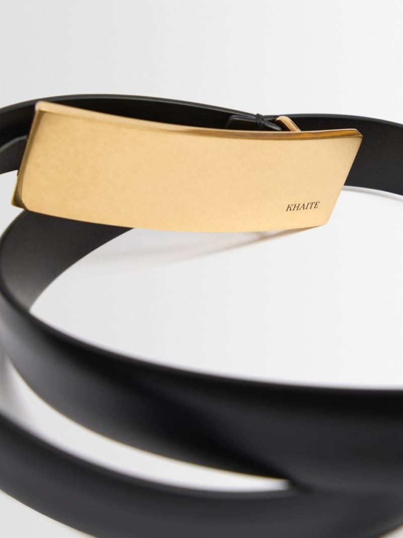 Khaite - Slim calfskin leather belt