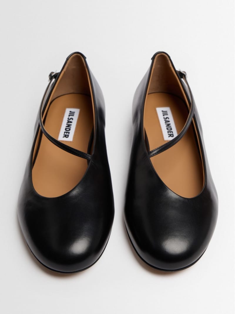 Jil Sander - Calfskin ballet flats with strap