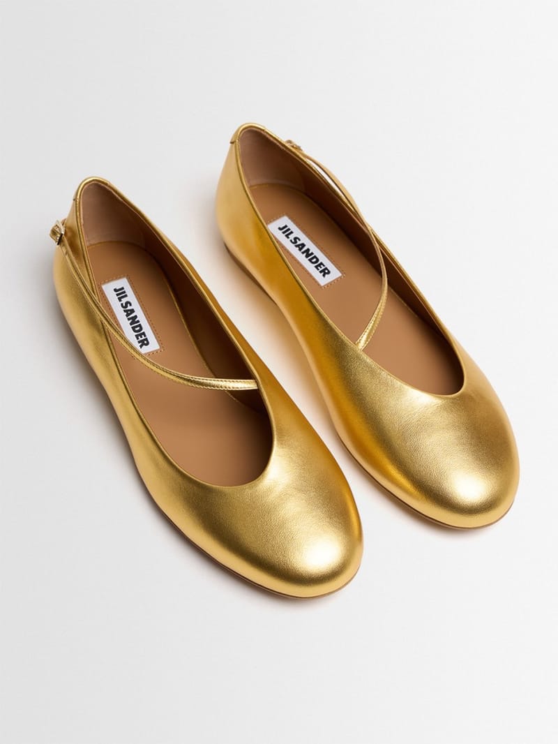 Jil Sander: Elyss Ballerinas aus Kalbsleder