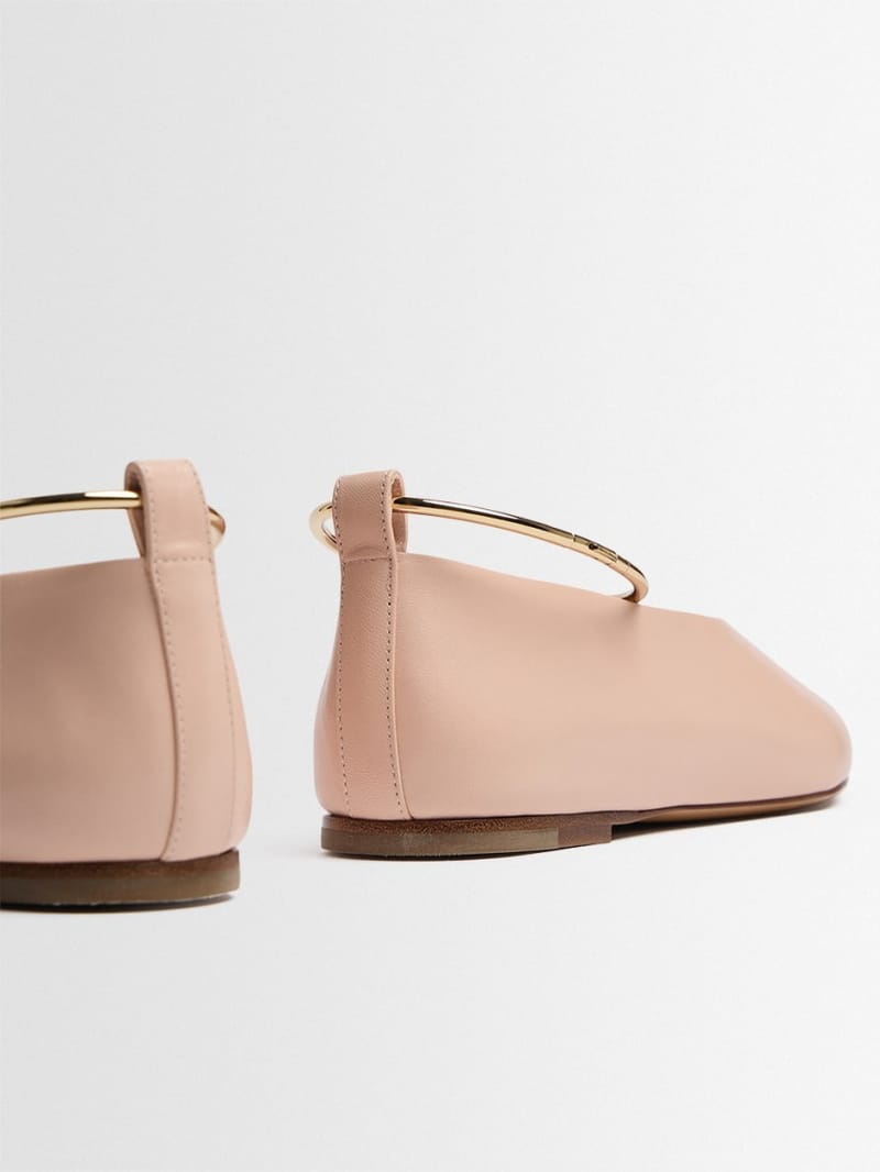 Jil Sander: Calfskin ballerinas with ankle ring
