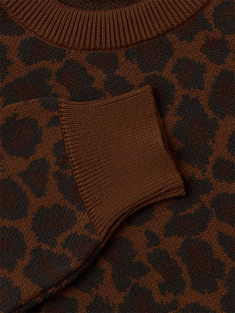 Main Story: Leopard jacquard organic cotton sweater