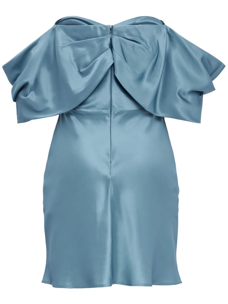 Giuseppe Di Morabito: Off Shoulder Silk Dress With Draped Bow