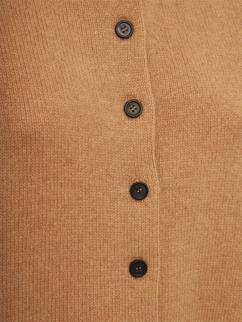 Khaite: Cropped wool and cashmere cardigan