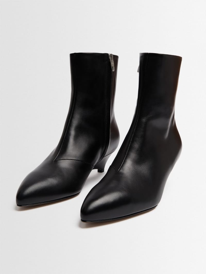 Jil Sander: Arc calfskin ankle boots