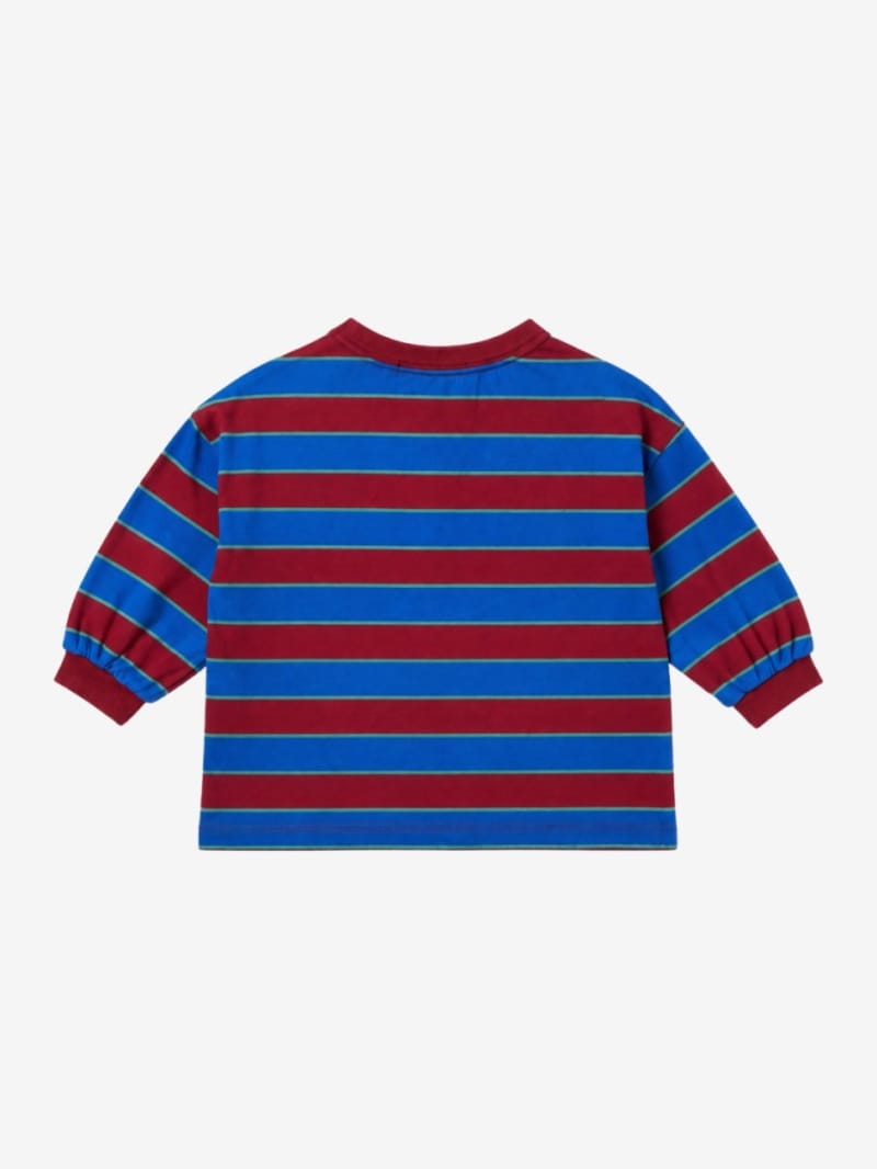 Bobo Choses - Striped long-sleeve T-shirt with embossed logo