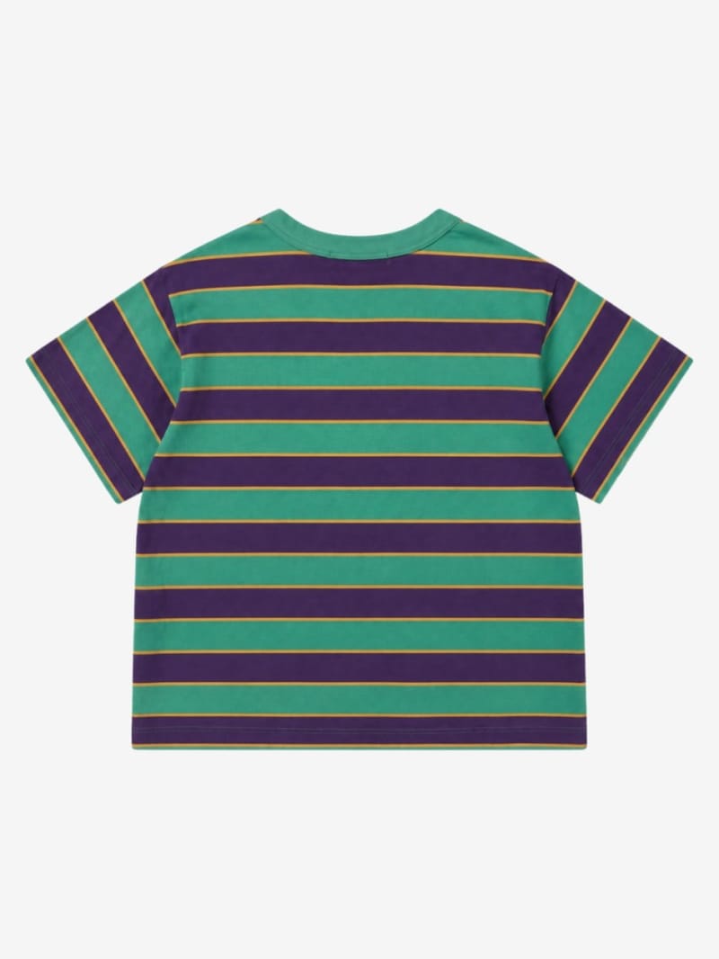 Bobo Choses - Striped T-shirt with embossed logo