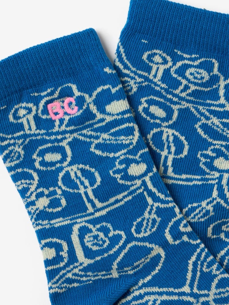 Bobo Choses - Sketchy Flowers print long socks