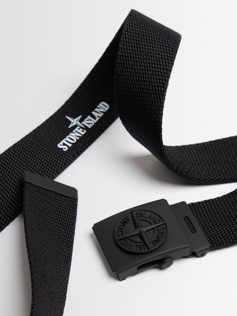 Stone Island Junior: Webbing belt with logo buckle