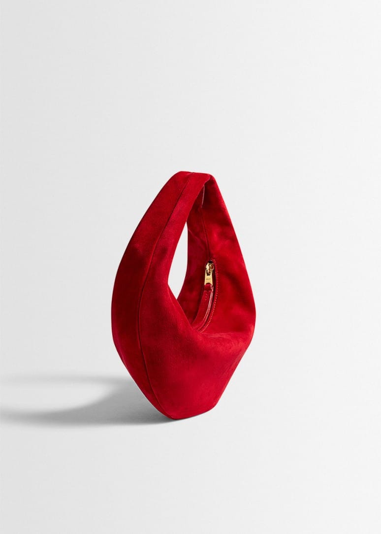 Khaite: Mini suede handbag