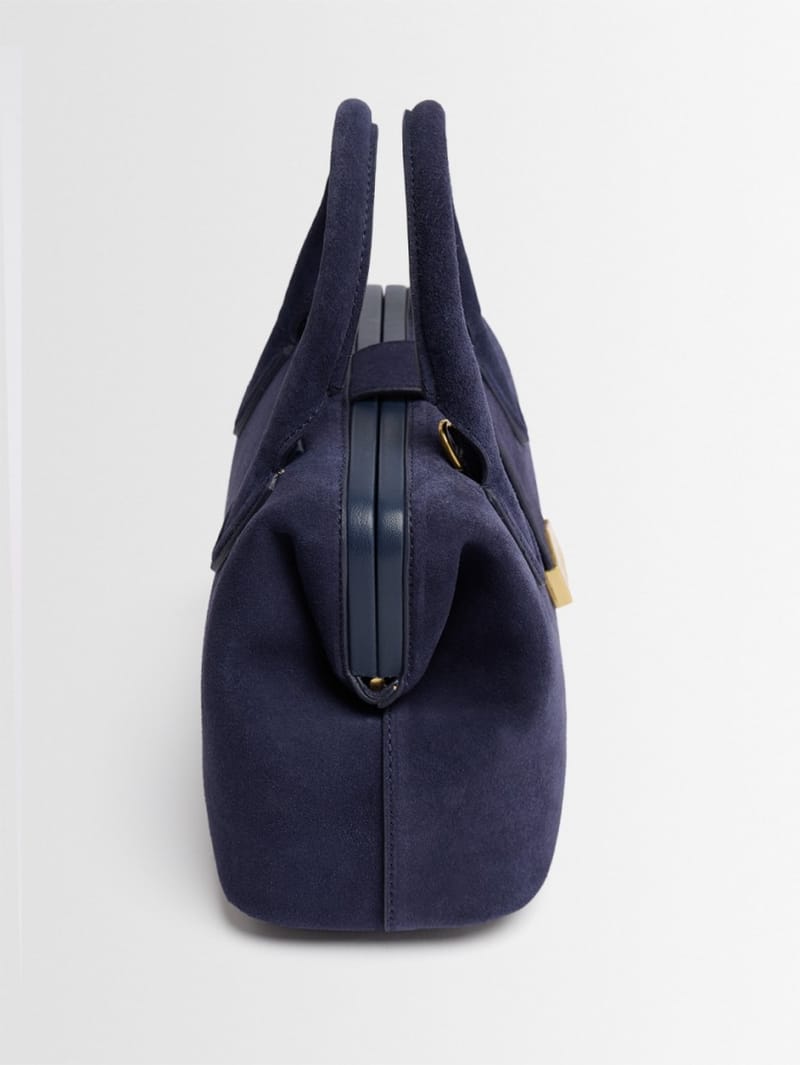 SCHELL: Small suede doctor bag