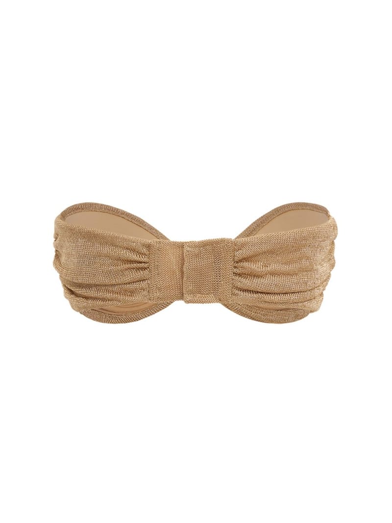 Giuseppe Di Morabito: Metallic mesh bandeau bra top