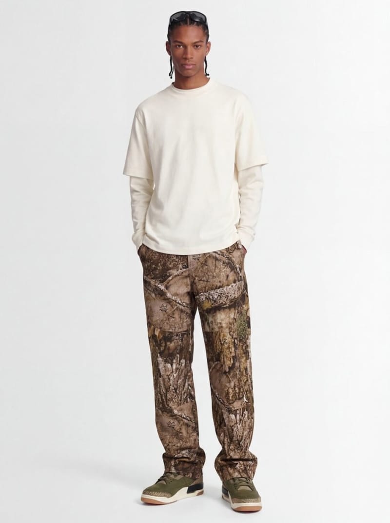 Jordan - Cotton pants with camouflage print