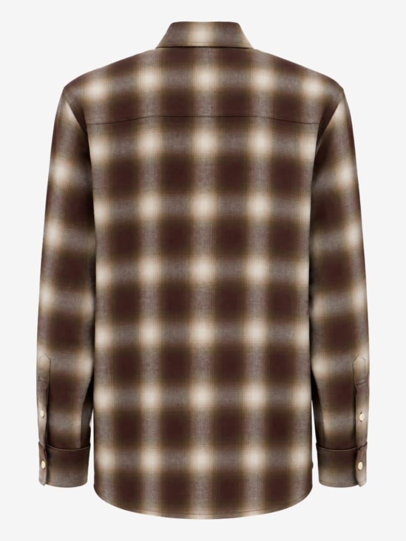 Bluemarble - Hazy checked cotton blend shirt