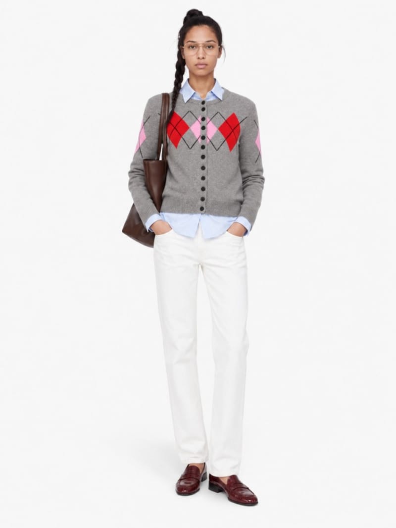 MSGM - Argyle pattern cardigan