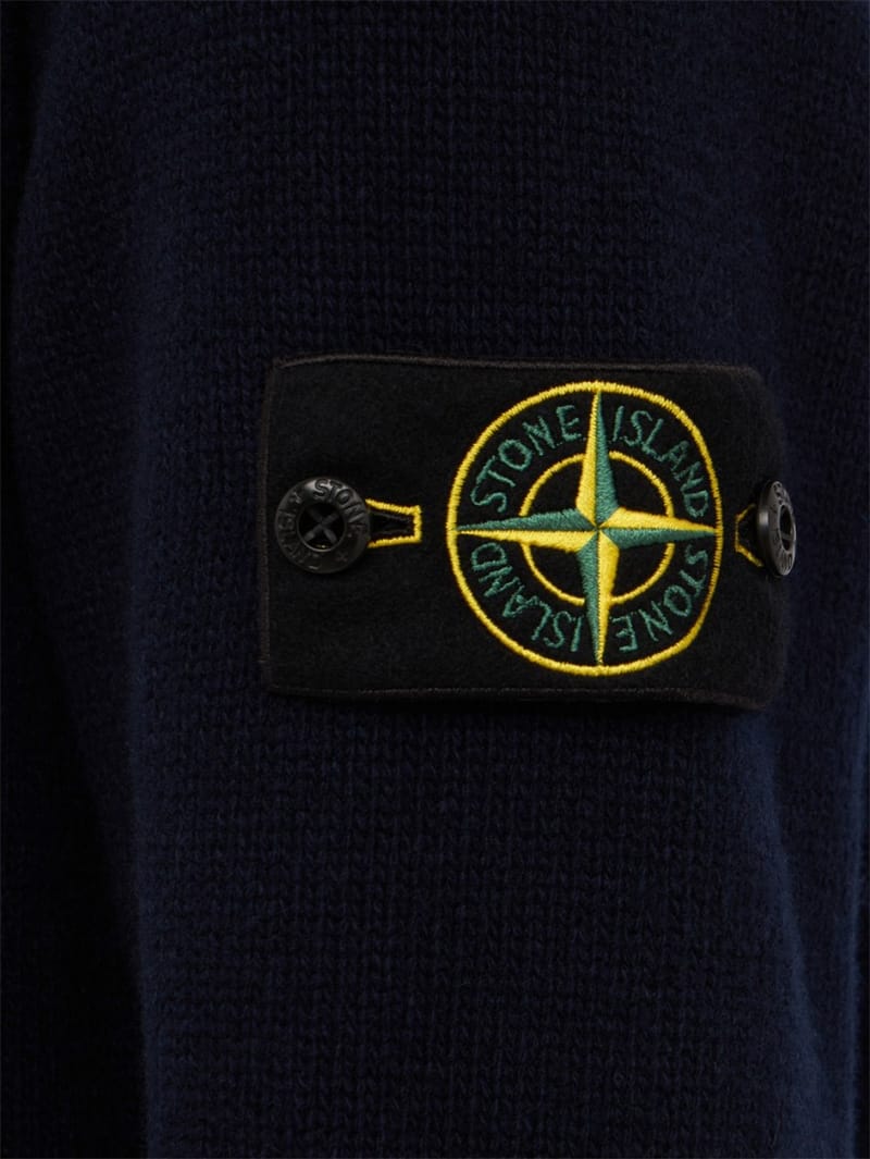 Stone Island: Knit high-neck button cardigan