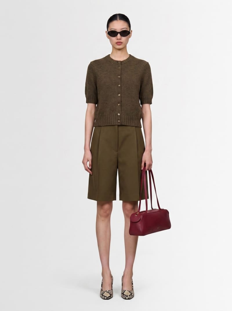 Khaite: Short-sleeved cashmere cardigan