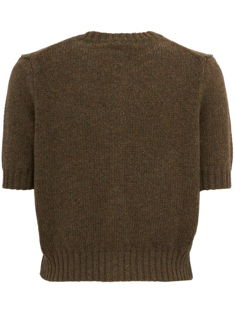 Khaite: Short-sleeved cashmere cardigan