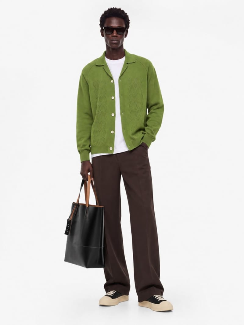 Marni - Pointelle knit techno cardigan