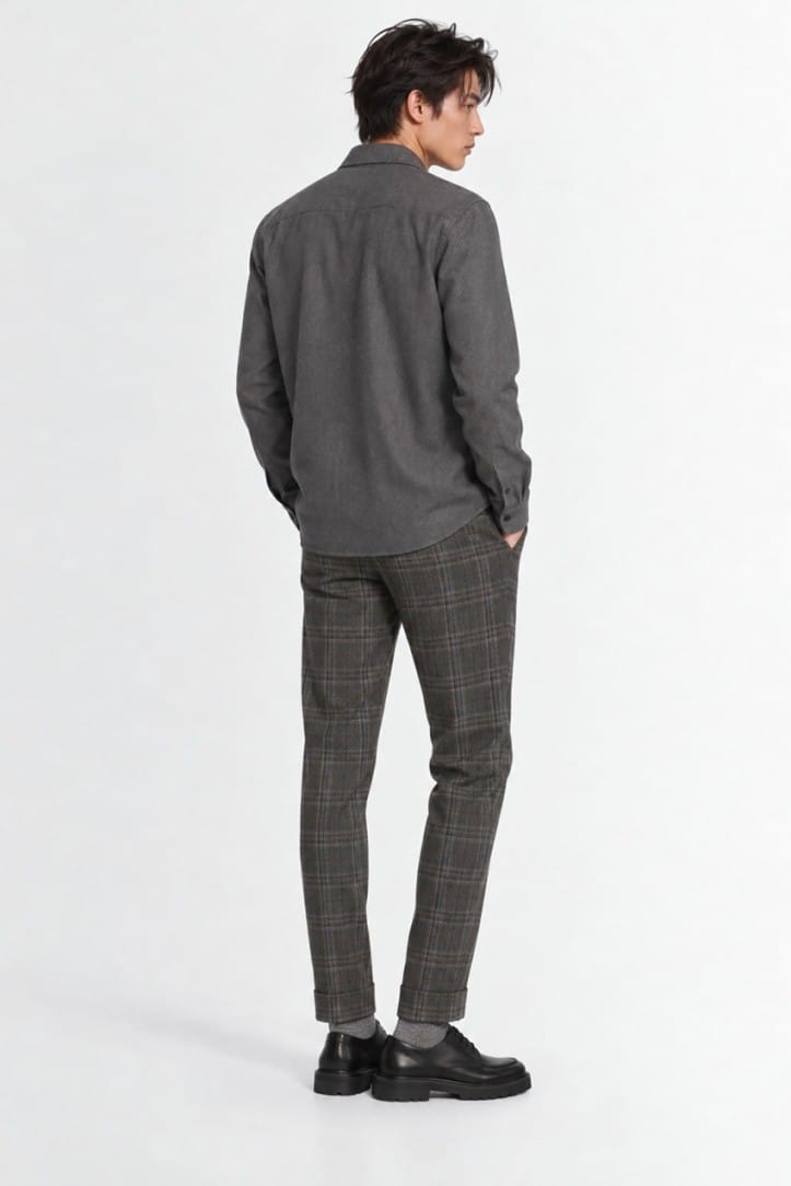 CRUNA: Carrot Fit Pant Flat Front Roll-Ups