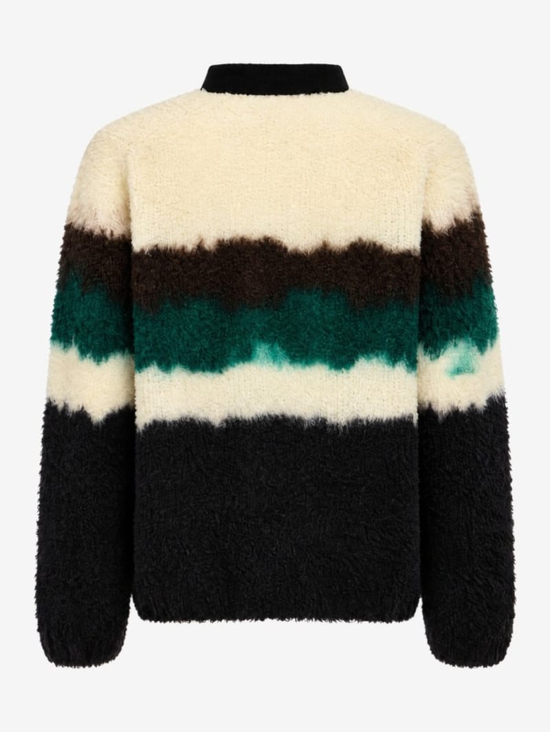 Sacai: Chusen-Dyed Knit Polo Shirt