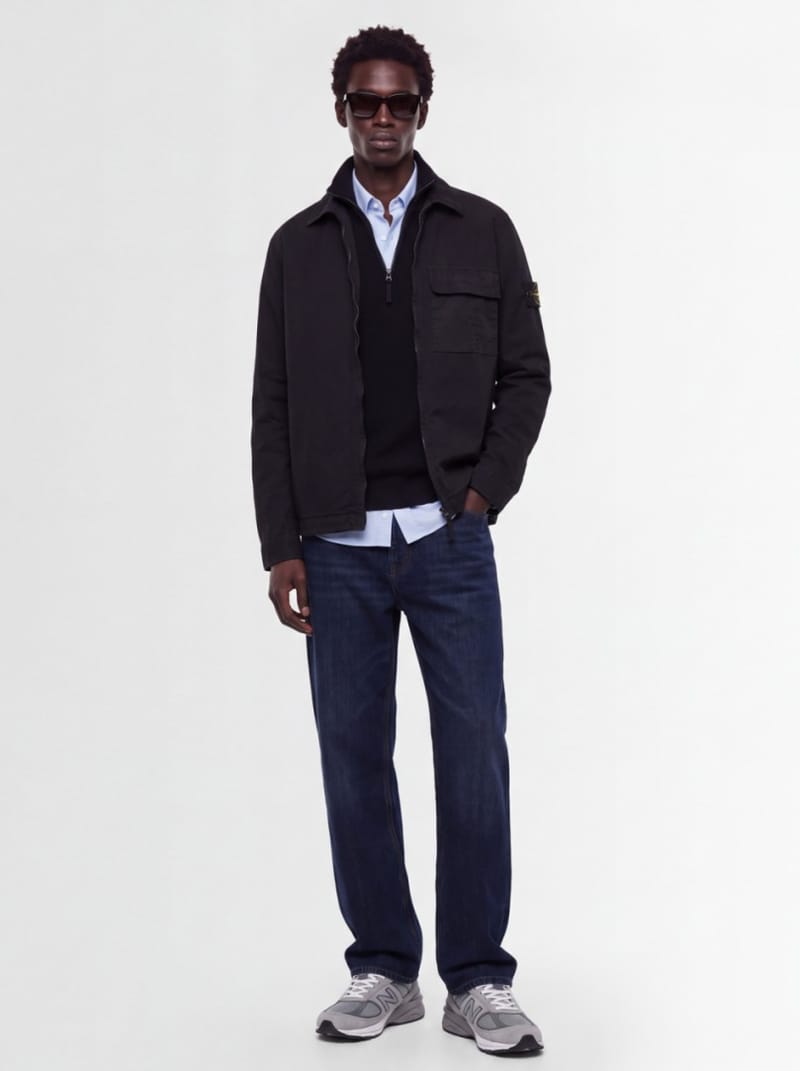Stone Island - Cotton denim jeans with badge