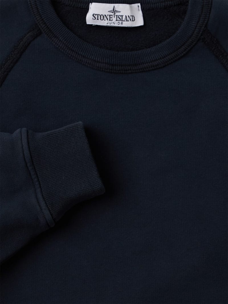 Stone Island Junior - Cotton sweatshirt with raglan sleeves