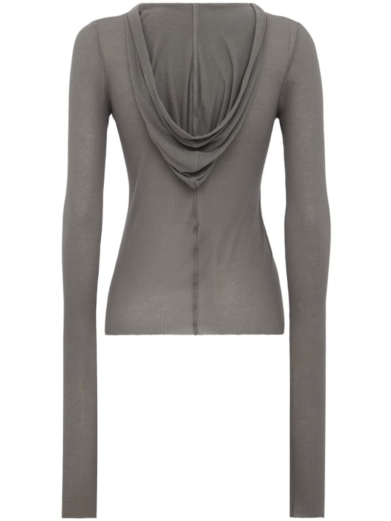 Rick Owens: cropped hooded rib t-shirt
