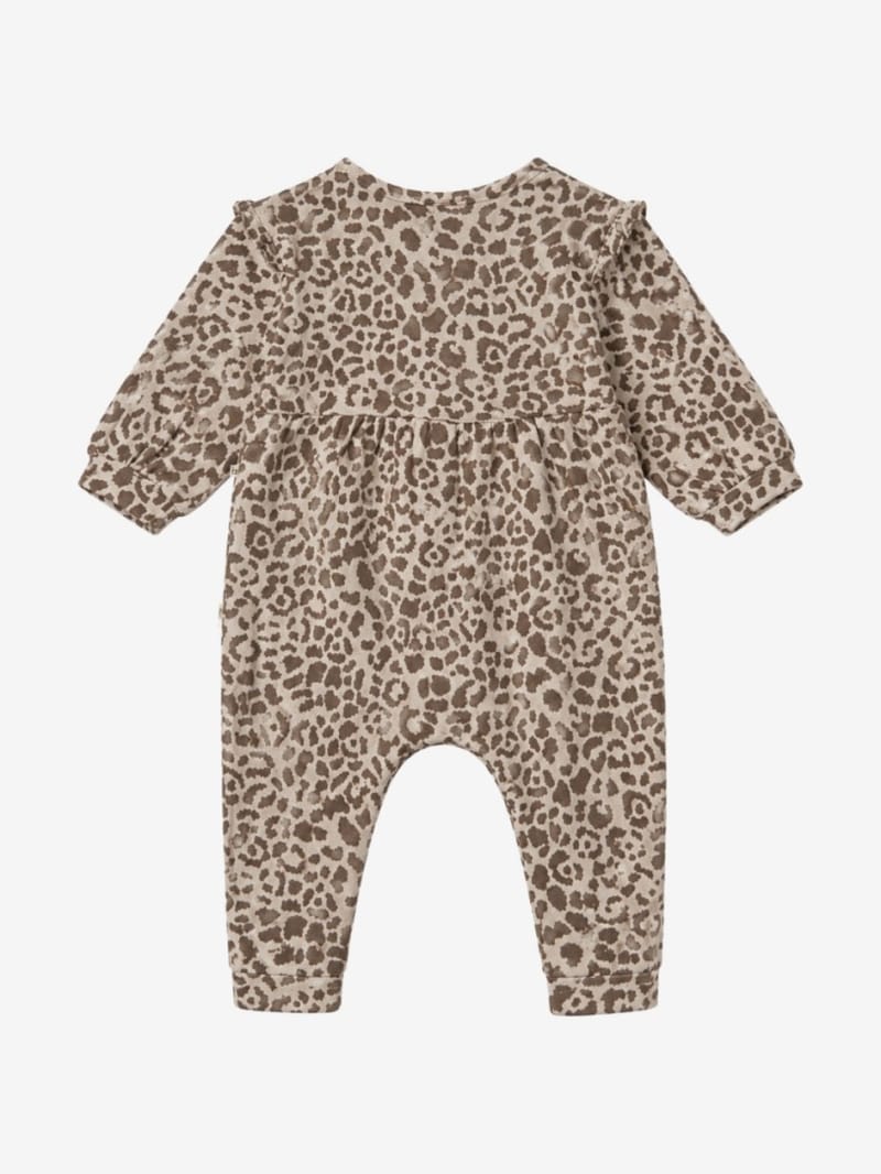 1 + IN THE FAMILY - Leopard romper with ruffles
