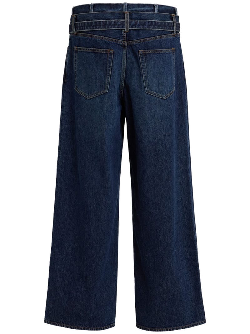 Sacai: Cotton denim jeans with belt