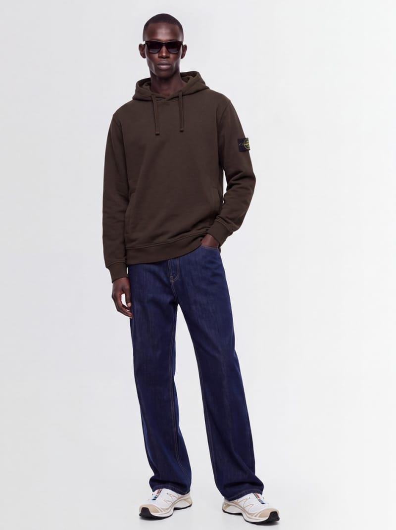 Stone Island: Cotton hoodie with logo badge