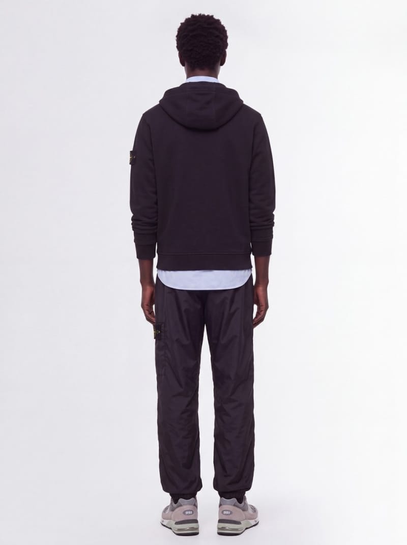 Stone Island: Zip-up hoodie with welt pockets