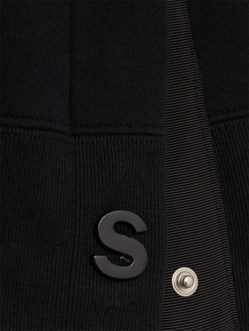 Sacai: Cropped drawstring hoodie