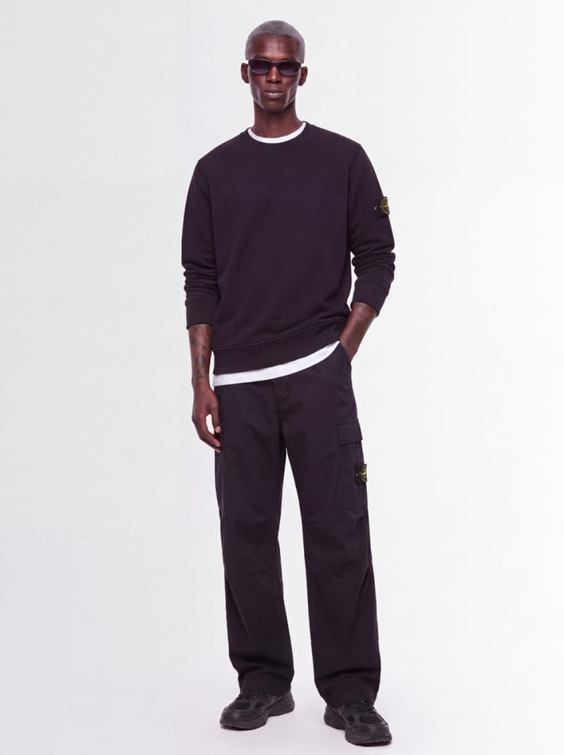 Stone Island: Cotton crewneck sweatshirt with badge